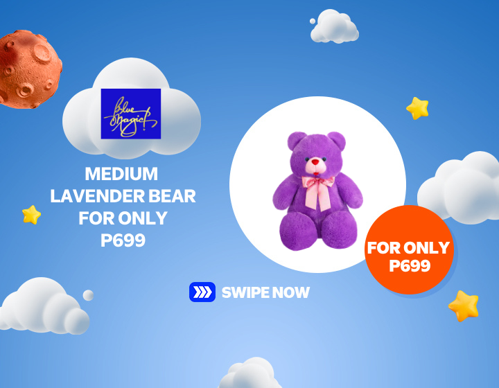 SMBL | BLUE MAGIC | MEDIUM  LAVENDER BEAR FOR ONLY P699