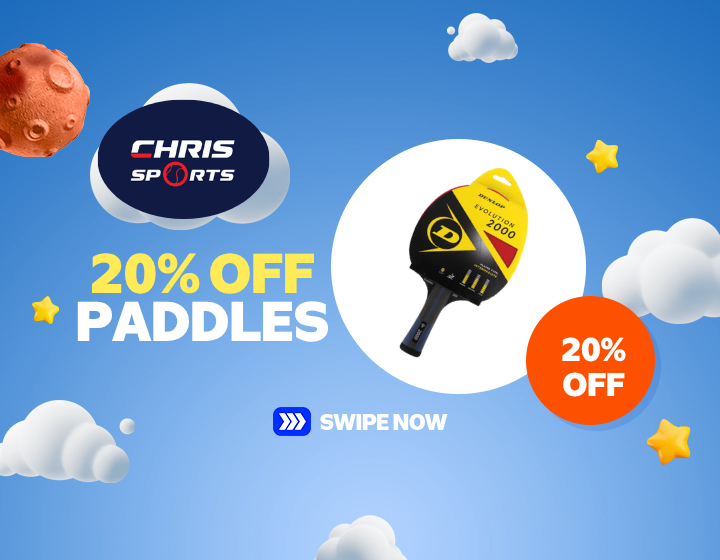 CHRIS SPORTS 20% OFF PING PONG PADDLES