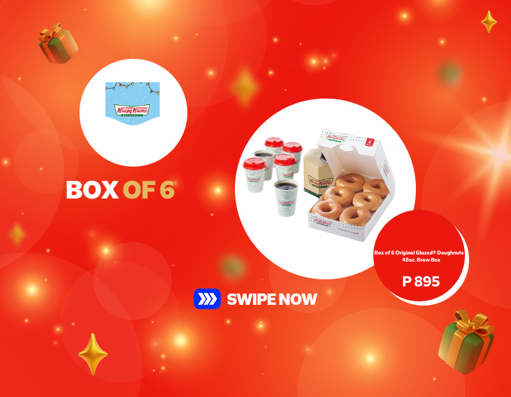  Box of 6 Original Glazed® Doughnuts + 48oz. Brew Box