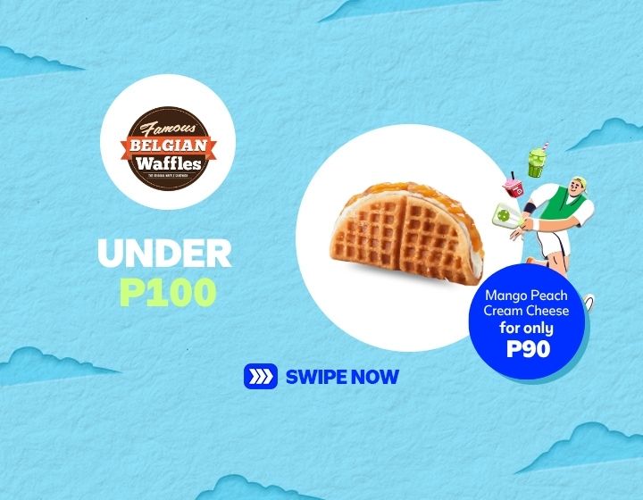 Mango Peach Cheese Cream Waffle for only P90