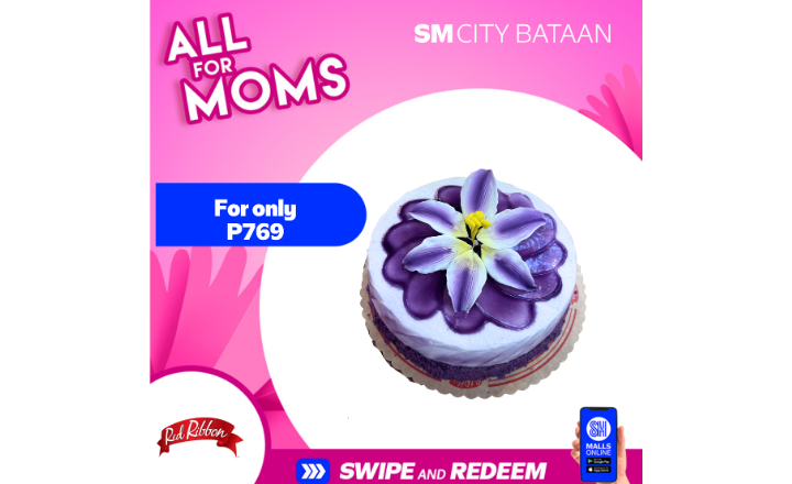 UBE BLOOM CAKE AT RED RIBBON