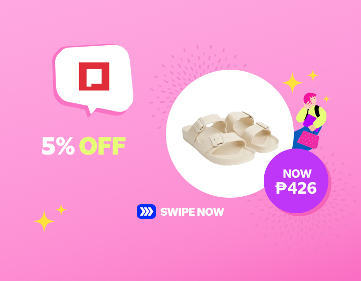 5% OFF  | Penshoppe | Men's Two Band Slides | Now ₱ 426