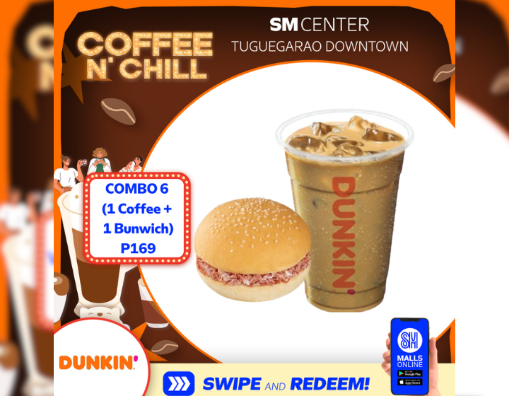 COMBO 6  (1 Coffee +  1 Bunwich)  ₱169!