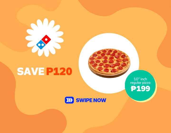 Save P120 on Regular Pizza