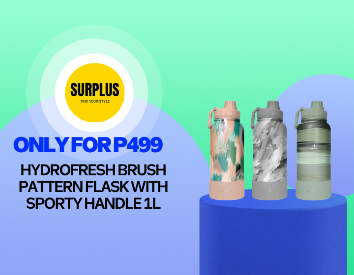 HYDROFRESH BRUSH PATTERN FLASK WITH SPORTY HANDLE 1L FOR ONLY P499