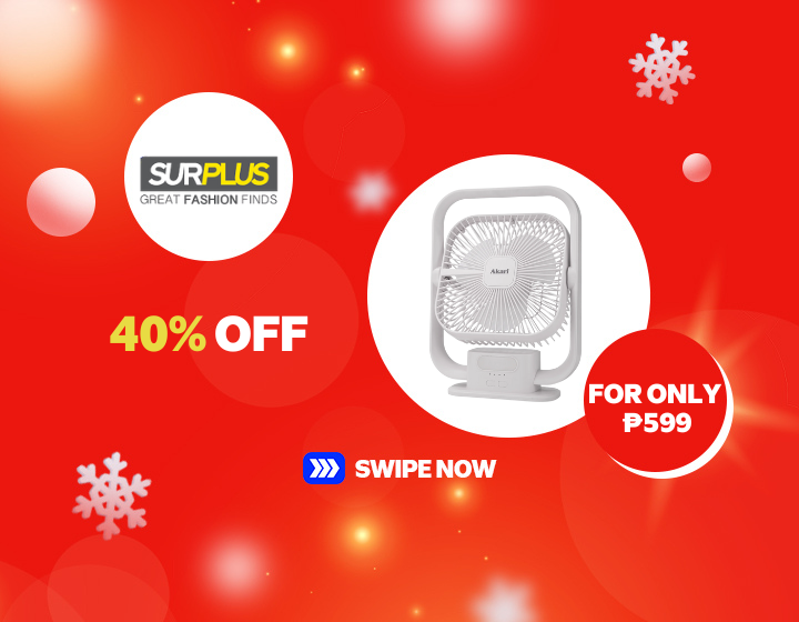 AKARI RECHARGEABLE FAN FOR ONLY 599!