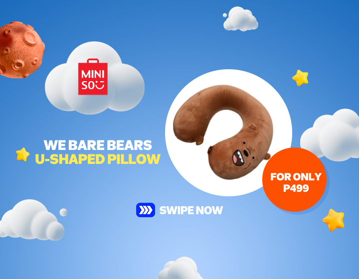 MINISO | WE BARE BEARS U-SHAPED PILLOW