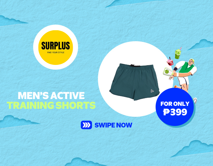SURPLUS MEN'S ACTIVE TRAINING SHORTS FOR ONLY P399!