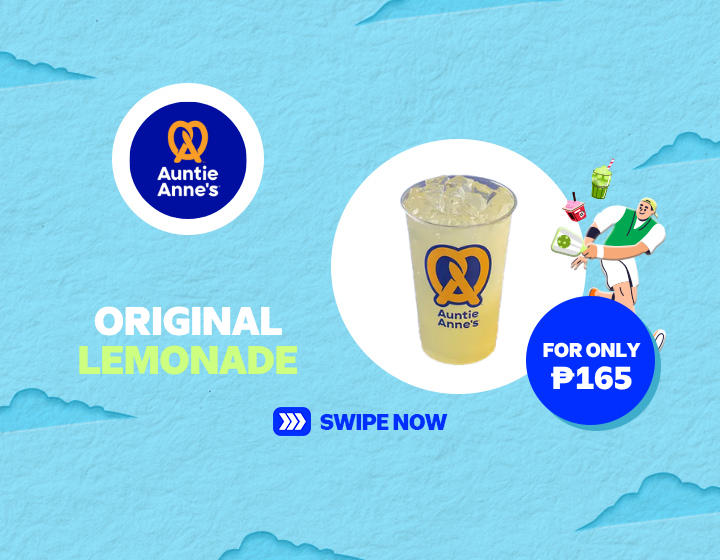 AUNTIE ANNE'S ORGINAL LEMONADE FOR ONLY P165!