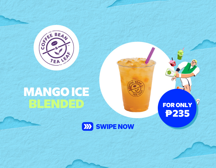 THE COFFEE BEAN AND TEA LEAF MANGO ICE BLENDED FOR ONLY P235!