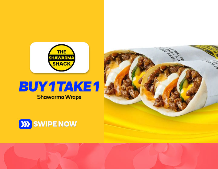 Buy 1 Take 1 Shawarma Wraps start at P80