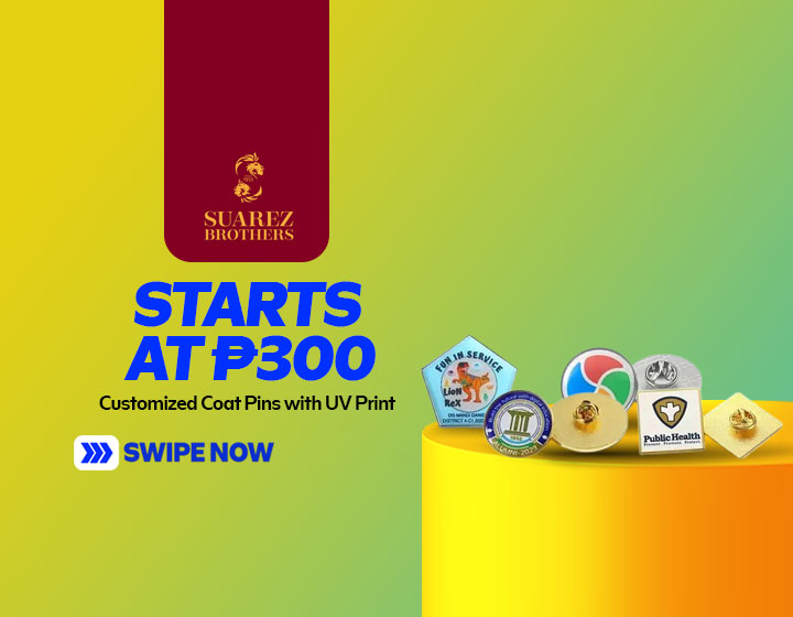 Customized Coat Pins with UV Print starts at P300