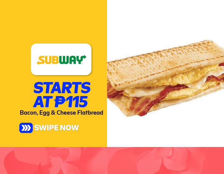 Bacon, Egg & Cheese Flatbread starts at P115