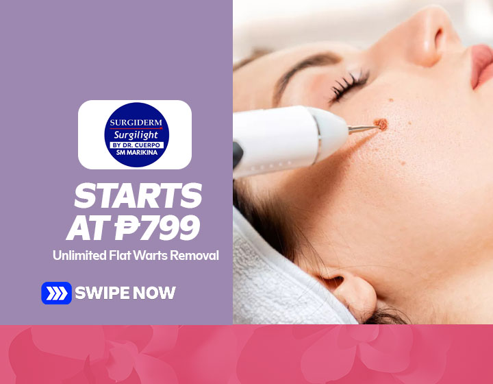 Unlimited Flat Warts Removal starts at P799 per Area
