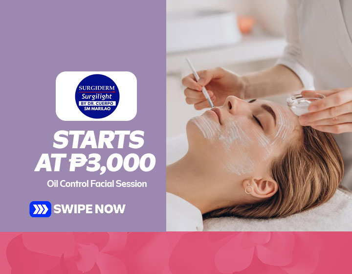 Oil Control Facial starts at P3,000 per Session