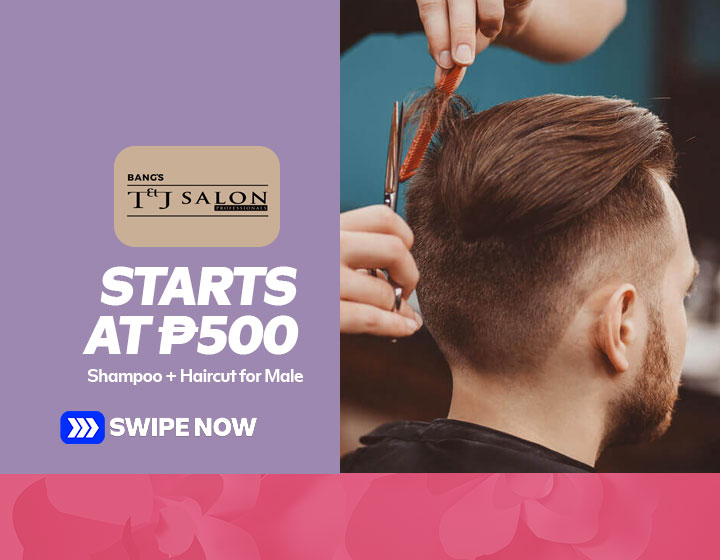 Shampoo + Haircut for Male starts at P500