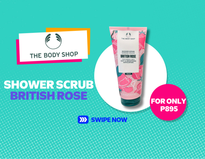 THE BODY SHOP: SHOWER SCRUB BRITISH ROSE