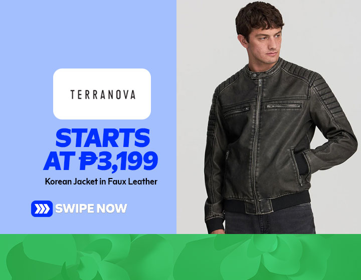 Korean Jacket in Faux Leather with a Ruined Effect starts at P3,199