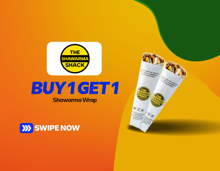 Buy 1 Take 1 Shawarma Wrap starts at P95
