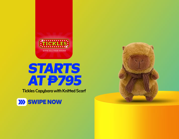 Tickles Capybara with Knitted Scarf (50cm) starts at P795