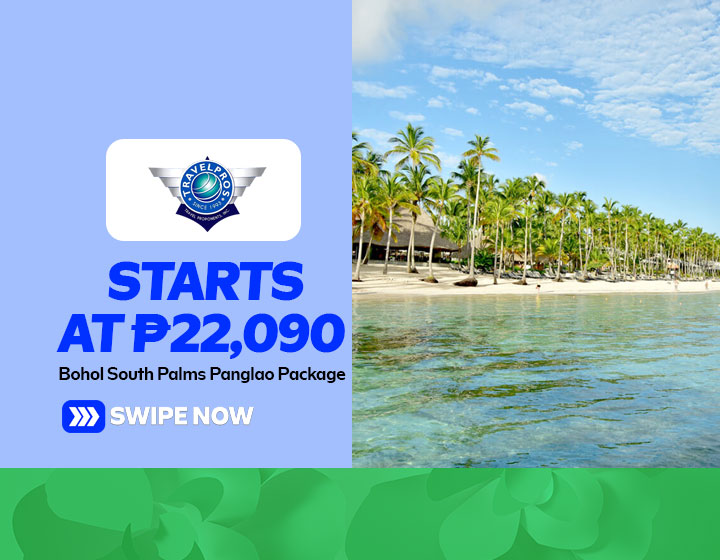 Bohol South Palms Panglao Package starts at P22,090