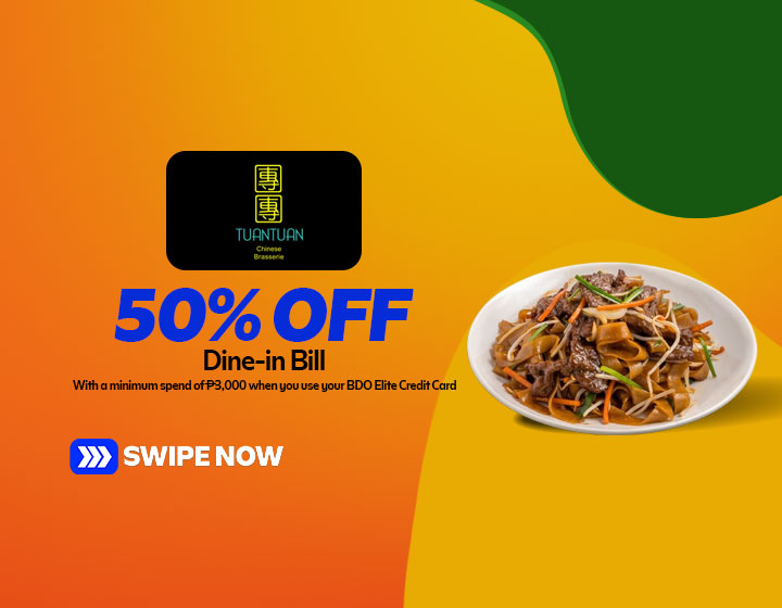 50% Discount for BDO Elite Credit Cardholders