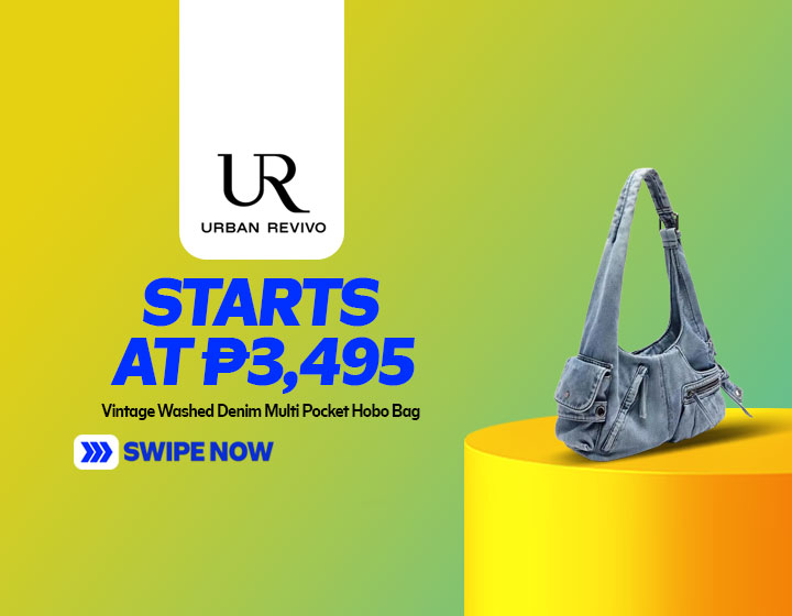 Vintage Washed Denim Multi Pocket Hobo Bag with Zipper Details starts at P3,495