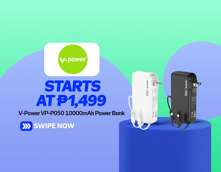 VP-P050 10000mAh Socket-Type Mobile Power Bank starts at P1,499