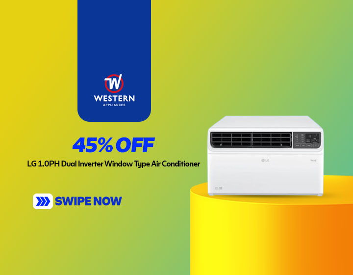 Enjoy 45% Off on LG 1.0PH Dual Inverter Window Type Air Conditioner LA100C2