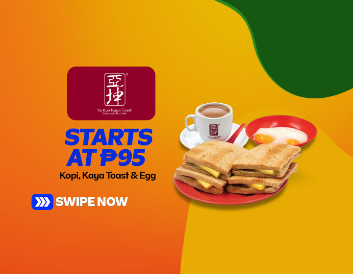 Kopi, Kaya Toast & Egg Set starts at P95