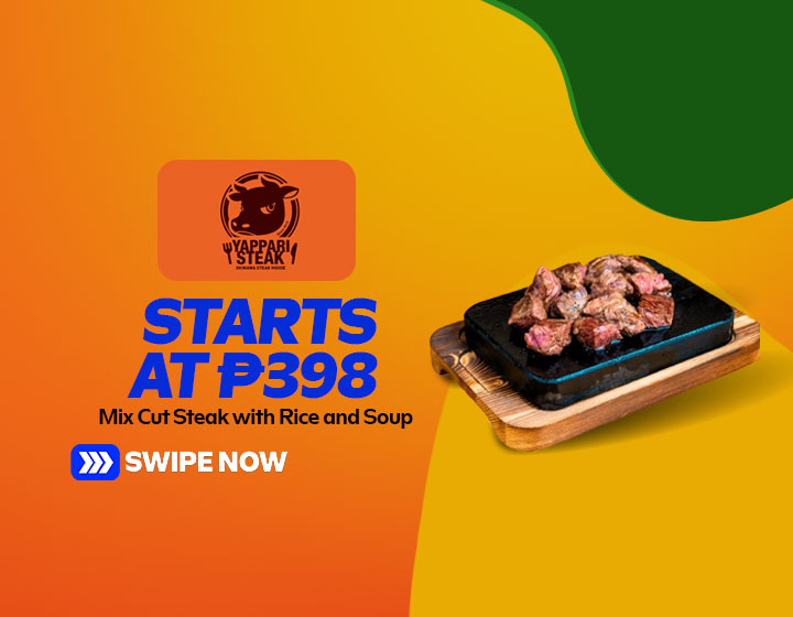 Mix Cut Steak with Rice and Soup starts at P398