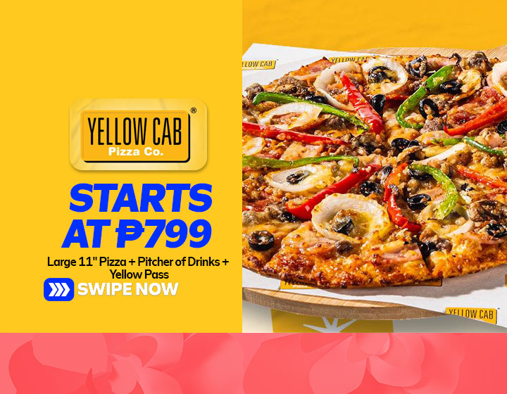Large 11” Pizza + 1 Pitcher of Drinks + Yellow Pass starts at P799
