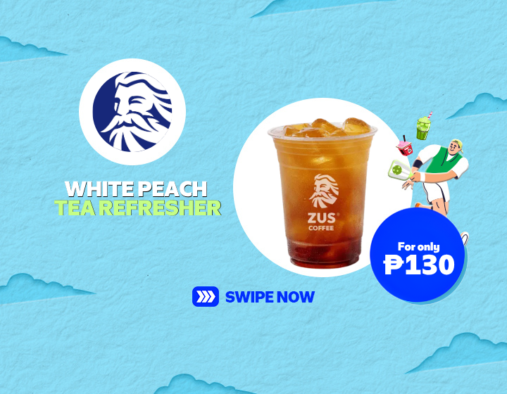 White Peach Tea Refresher at ZUS Coffee