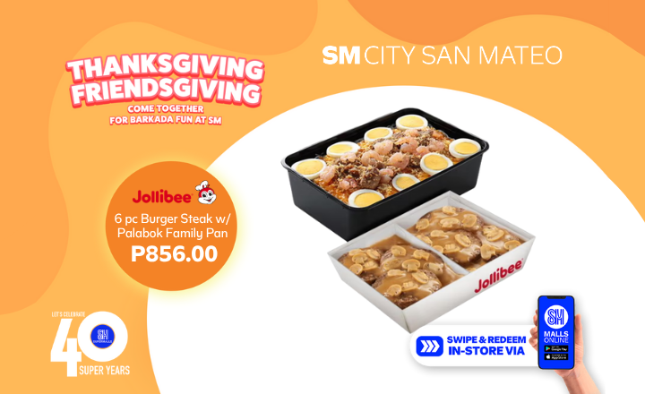 Jollibee Palabok Family Pan & Burger Steak for only P856.00