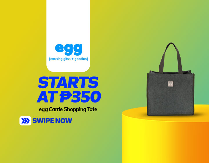 Egg Carrie Shopping Tote starts at P350