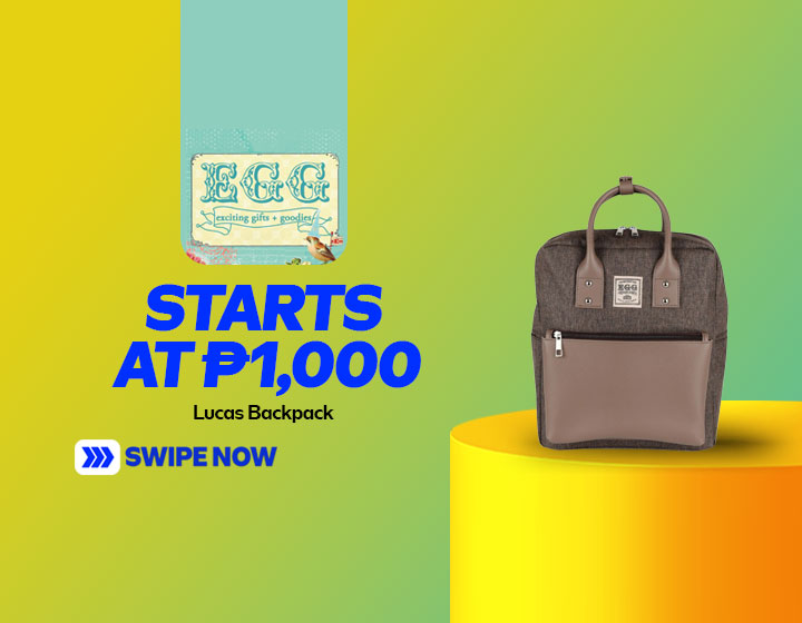 egg Lucas Backpack starts at P1,000