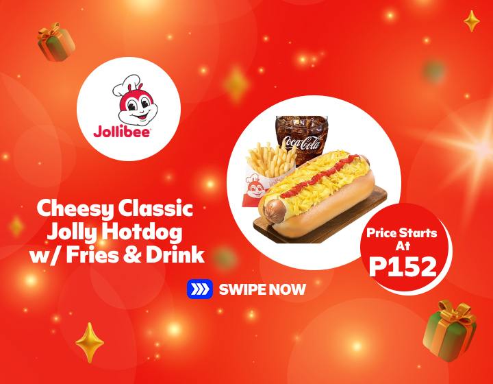 Jollibee's Cheesy Classic Jolly Hotdog w/ Fries and Drink