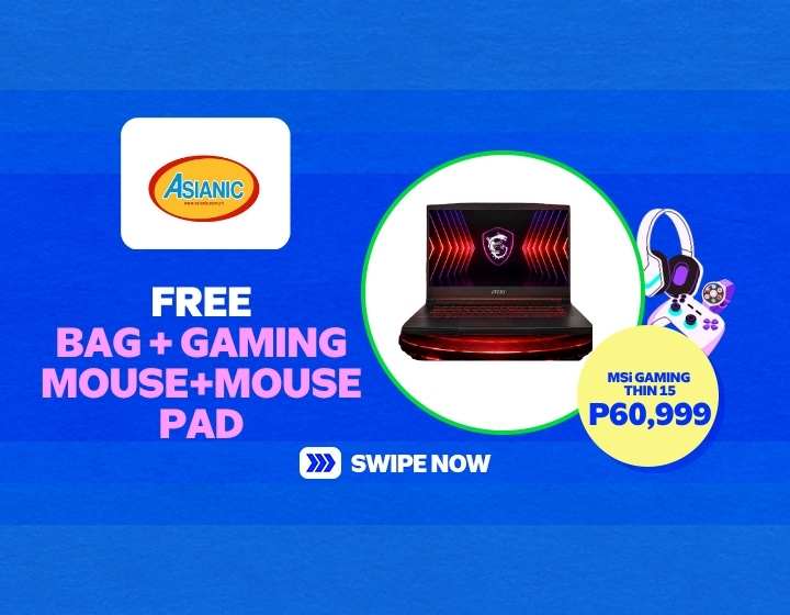 ASIANIC PROMO LAPTOP MSi GAMING  THIN 15 P60,999