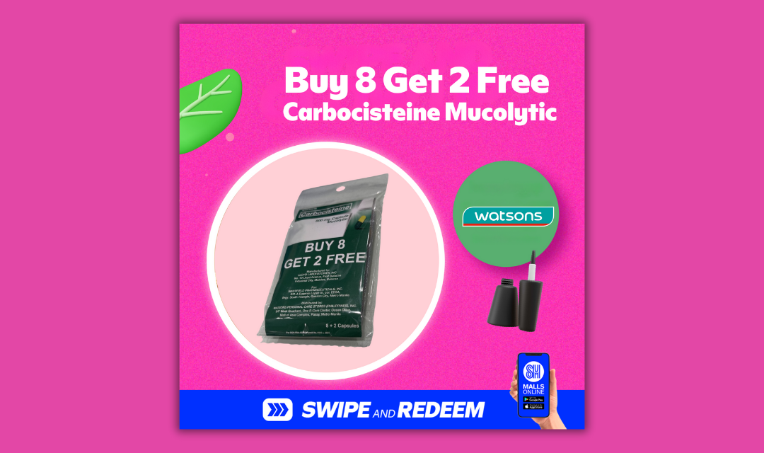 Buy 8 Get 2 Free on Carbocisteine Mucolytic!