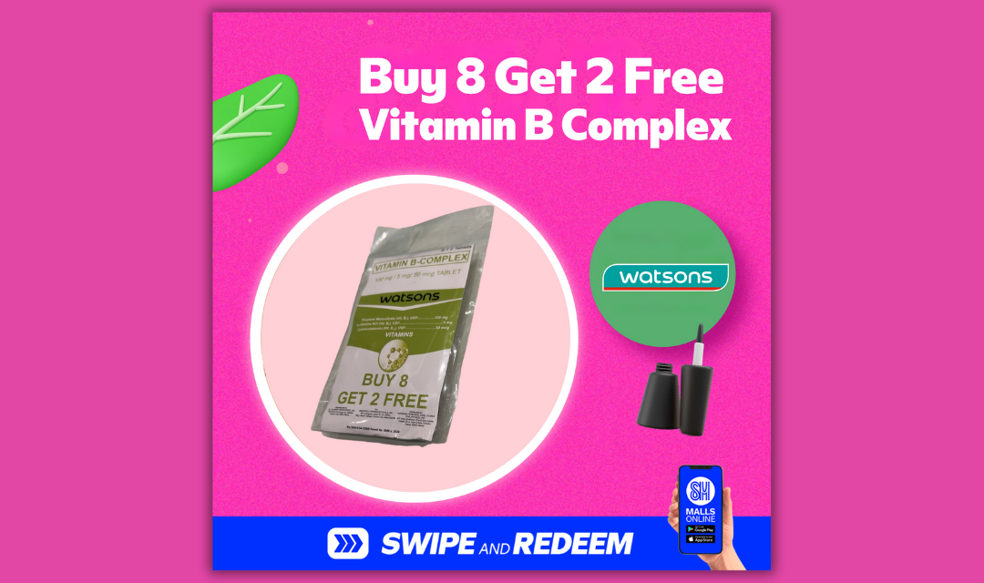 Buy 8 Vitamin B Complex at Watsons and Get 2 FREE!
