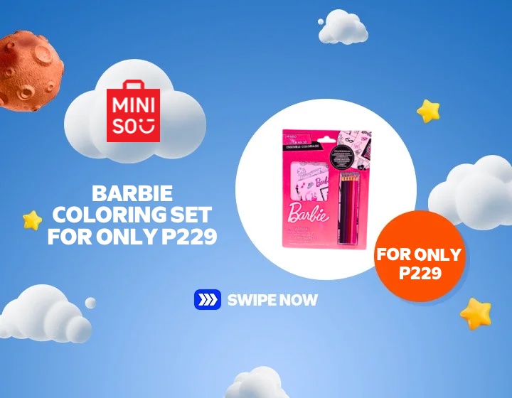 SMBL | MINISO | BARBIE COLORING SET FOR ONLY P229